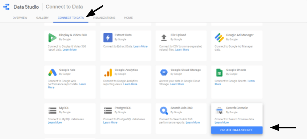 connect google search console to data studio